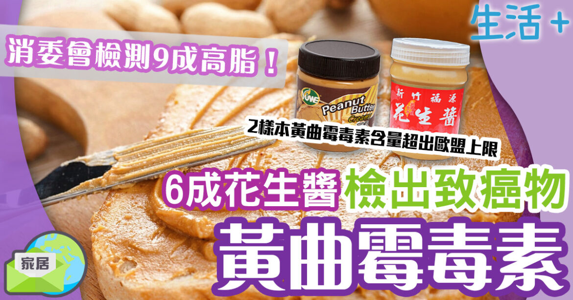 消委會檢測20款粗幼花生醬　19款高脂！6成檢出致癌物黃曲霉毒素