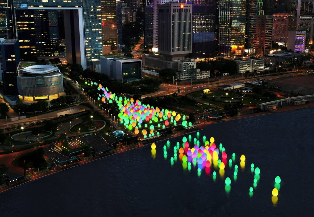 teamlab--巨型維港-添馬公園-發光蛋
