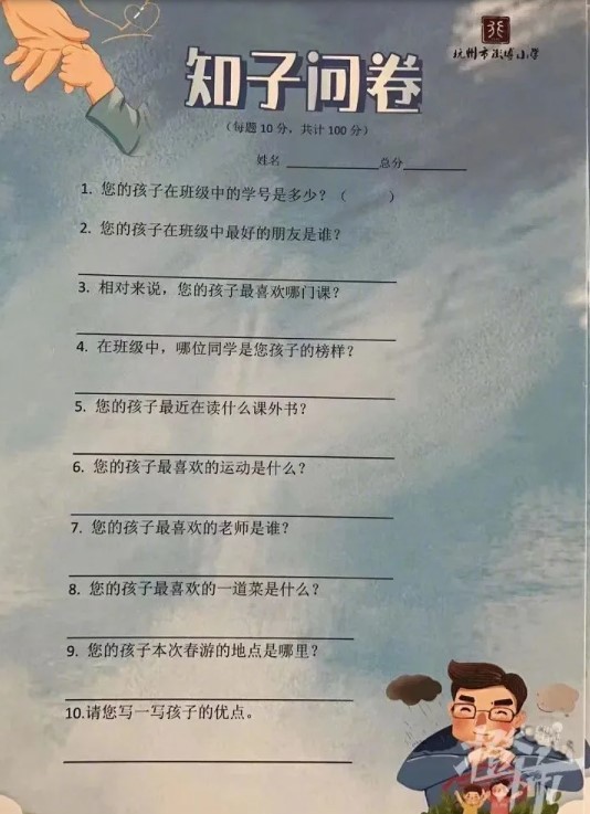 親子問卷-爸爸-陪伴