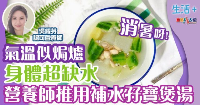 氣溫似焗爐身體超缺水 營養師推用補水孖寶煲湯消暑 生活-飲食-消暑-冬瓜