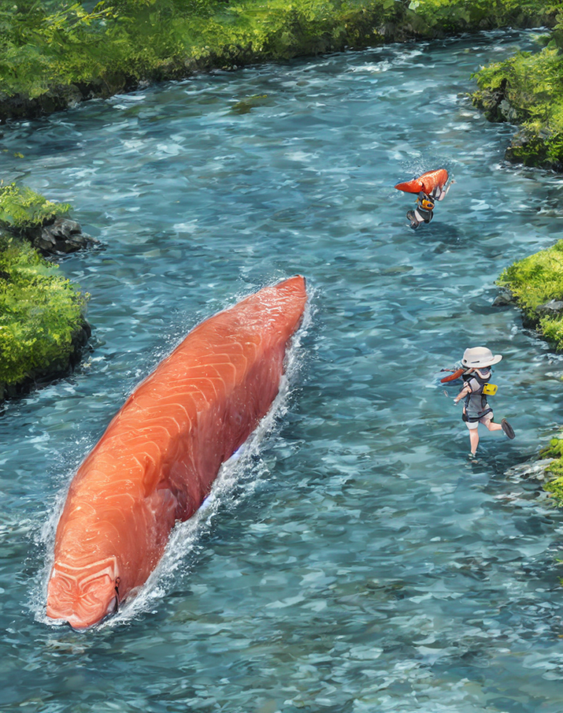 生活-趣聞-圖集-ai-三文魚-洄游