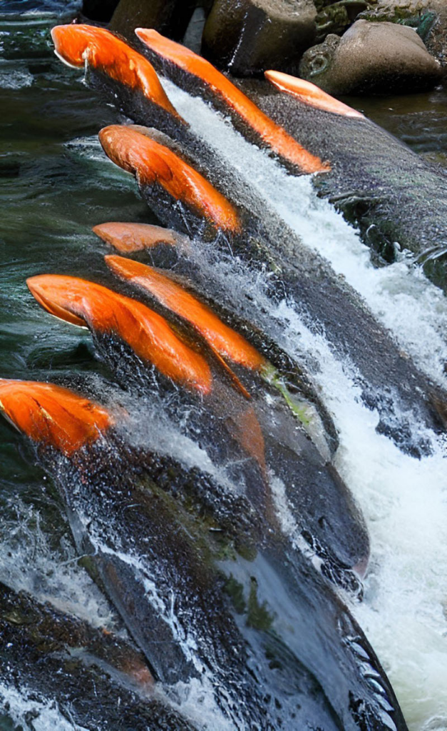 生活-趣聞-圖集-ai-三文魚-洄游
