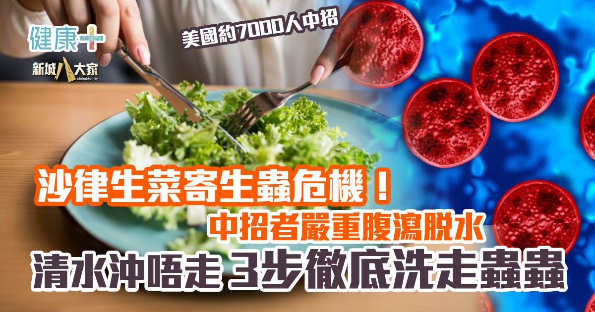 沙生菜寄生蟲危機！美國約7000人中招 清水洗唔走 3步徹底洗走蟲蟲
